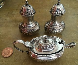 Victorian Tableware Cruet Set In Sterling Silver,  1898,  Johnson,  Durban And Co,