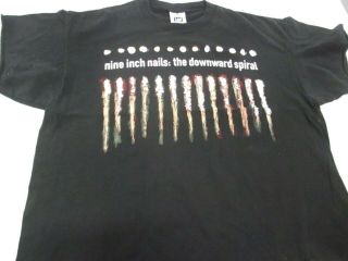Vintage 1994 Nine Inch Nails The Downward Spiral Album T Shirt Tagged Lee Xl