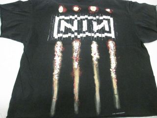 Vintage 1994 Nine Inch Nails The Downward Spiral Album T Shirt Tagged Lee XL 2