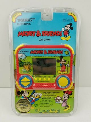 Tiger Electronics Disney Lcd Handheld Game Disney Mickey & Friends 1992 Vintage