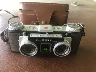 Vintage 35mm Kodak Stereo Camera With Case