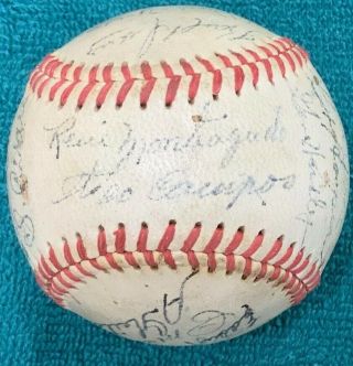 Cuban League Vintage Hand Signed Baseball 26 Autographs Rare Autos