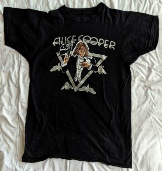 Vintage Alice Cooper " Welcome To My Nightmare " Promo T - Shirt - Medium Black Rare