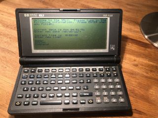 Vintage Hewlett Packard Hp 95lx Calculator Palmtop Pc With Lotus 1 - 2 - 3