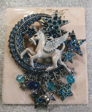 Rare Kirks Folly Cloud Walker Moon Waltz Pendant/brooch Pin Gorgeous