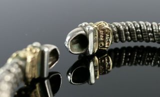 Vintage.  925 Sterling Silver Signed ALWAND VAHAN Twisted Bead Rope Bracelet 27g 5
