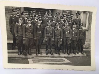 German Ww2 Photo Decorated Luftwaffe Officers Group Really Pic