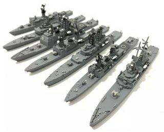 Cast Metal Model Ships 1/1200 - 1/1250 U.  S.  Battleship Virginia Fleet Painted VTG 2