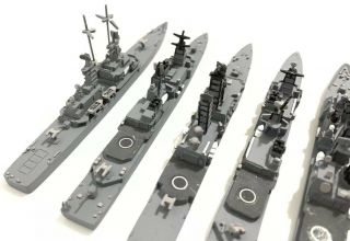 Cast Metal Model Ships 1/1200 - 1/1250 U.  S.  Battleship Virginia Fleet Painted VTG 5