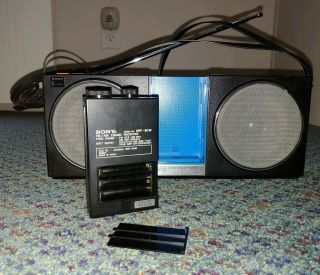 VINTAGE SONY SRF - 80W POWERED SPEAKER BOOMBOX Ghetto Blaster.  100 (WALKMAN) 8