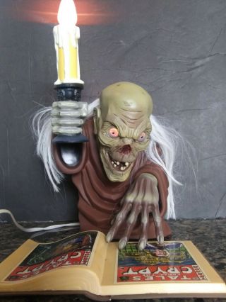 Vintage 1996 Crypt Keeper Candelabra Tales From The Crypt Desk Lamp W/box