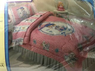 Vintage Holly Hobby Coordinating Comforter Blanket Quilt Fortrel Twin Bedding 2