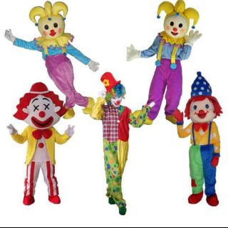 @advertising Adult Unisex Clown Mascot Costume Suit Cosplay Party Dress Outfit