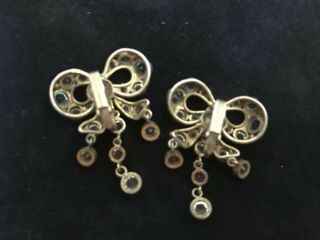VINTAGE SIGNED HOBE BROOCH PIN AND EARRINGS GOLD TONE 5