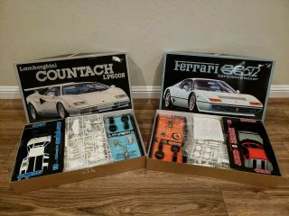 Fujimi Lamborghini Countach Lp500s & Ferrari Berlinetta Boxer 1/16 Parts