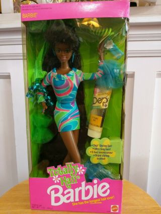Rare Totally Hair Barbie African American 1991