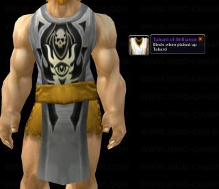 Rare Tabard Of Brilliance - White World Of Warcraft Wow Loot Tcg Ude