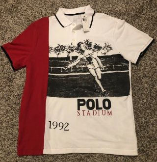 Polo Ralph Lauren 1992 Stadium Vintage Polo Rugby Shirt Javelin Size Large L