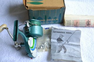 Vintage Large Penn 704 Green Spinning Reel