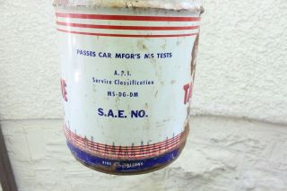Vintage Rare 5 Gallon Skelly Fortified Tagolene Motor Oil Can Tin 5