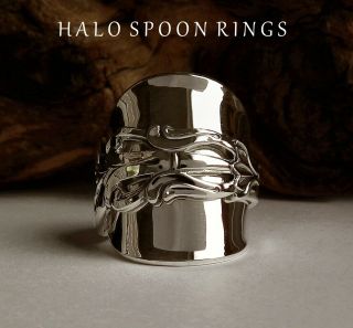 STUNNING CHUNKY SWEDISH SILVER SPOON RING CESON 1977 THE PERFECT GIFT IDEA 2