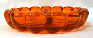 Vtg Viking Glass Mid Century Modern Orange Persimmon Lighter,  Ashtray Amberina 7