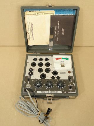 Vtg Mercury 1100b Tube Tester In Case With Manuals Vacuum 1100 A/b Radio Amp Ham