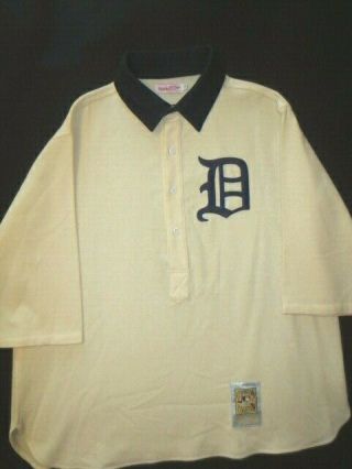 " Ty Cobb " Detroit Tigers Vintage " Rare " 100 Wool Jersey Mitchell & Ness