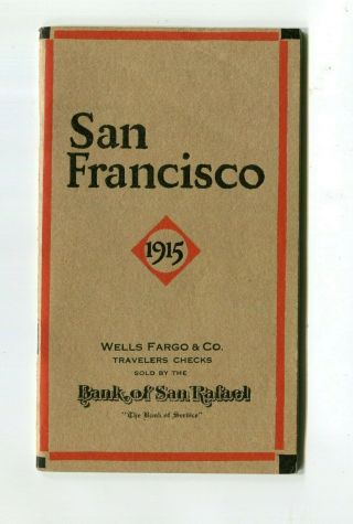 Vintage San Francisco Guide Ppie Worlds Fair 1915 Wells Fargo W Map Pan Pacific