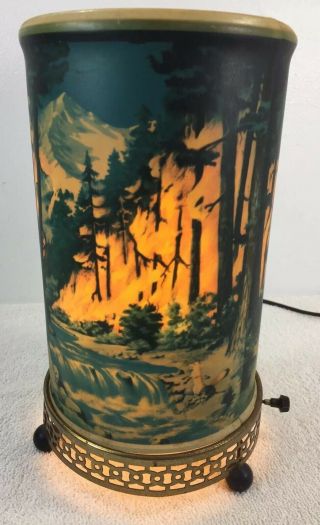 Vintage Econolite 1955 Forrest Fire Oval Motion Lamp