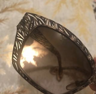 Jean Lafont “Lome” Cat Eye Sunglasses - Black And Gold Leopard - Vintage Look 2