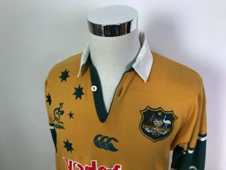 Vintage Canterbury Wallabies Australia Mens Rugby Union Long Sleeve Jersey MED 3