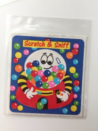 Vintage Sandylion Matte Scratch And Sniff Stinky Stickers - Gumballs