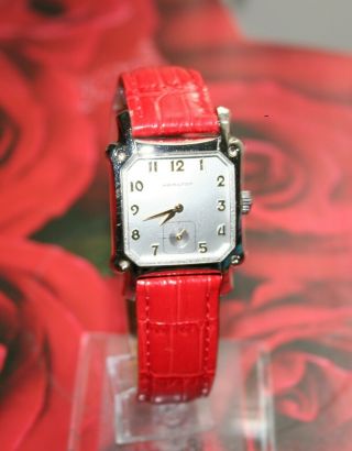Hamilton Vintage Lloyd Registered Edition 6295 Unisex Watch Red Leather Strap
