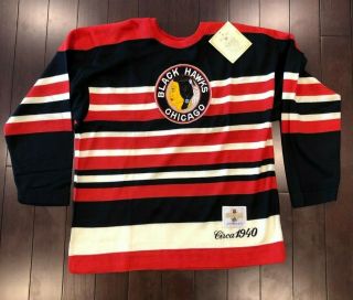Chicago Blackhawks Vintage Ccm Heritage Nhl Jersey Sweater Size Xl W/ Tag