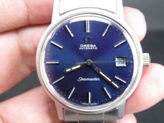 Vintage Omega Seamaster Stainless Steel Swiss Made Date Automatic Mens Watch