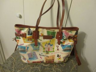 Vintage Style Disney Parks Dooney & Bourke Disneyland Satchel Handbag/purse Euc
