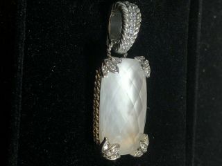 JUDITH RIPKA STERLING SILVER AND WHITE CRYSTAL PENDANT - 13.  5 GRAMS TOTAL WEIGHT 2