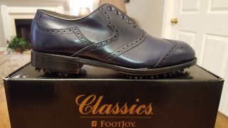 Vintage Footjoy Classics Mens Golf Shoes 56531 Dk Blue 9b Usa Mfg