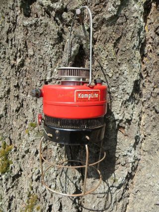 Vtg Kamplite 1l - 1 Inverted Lantern - Shape & Good Pump&valves -