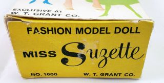 RARE Vintage Uneeda Miss Suzette BOX ONLY,  NO DOLL 1962 Grant Co Exclusive 6