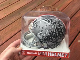 Very Rare Authentic 2011 Ohio State Riddell Camo Mini Football Helmet