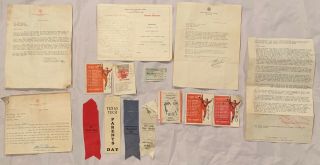 Vintage 1930s Texas Tech Red Raiders Football Ephemera Ticket Schedules Letters
