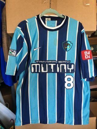 Vintage Nike Tampa Bay Mutiny Player Issue Match Jersey Vargas 8 Size M