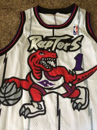 NBA Pro Cut Champion Toronto Raptors Tracy McGrady Authentic Jersey 52 VTG 90s 2