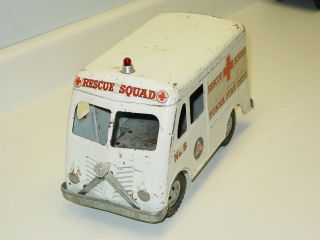 Vintage Tonka Rescue Squad Metro Van,  CD Civil Defense,  Pressed Steel Toy,  1957 11