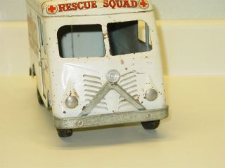 Vintage Tonka Rescue Squad Metro Van,  CD Civil Defense,  Pressed Steel Toy,  1957 5