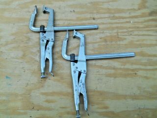 Vtg.  Bessey 7 " Vise Grip Slide Bar Clamp,  1 Pair