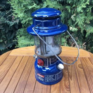 Coleman Gas Lantern 321 Vintage 1973 Rare Blue Canada Beauty Camping Light Lamp