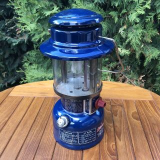 COLEMAN GAS LANTERN 321 Vintage 1973 Rare Blue Canada Beauty Camping Light Lamp 3